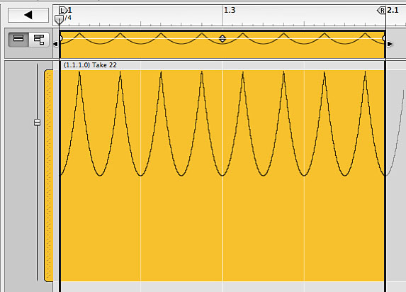 Squaring a triangle
wave